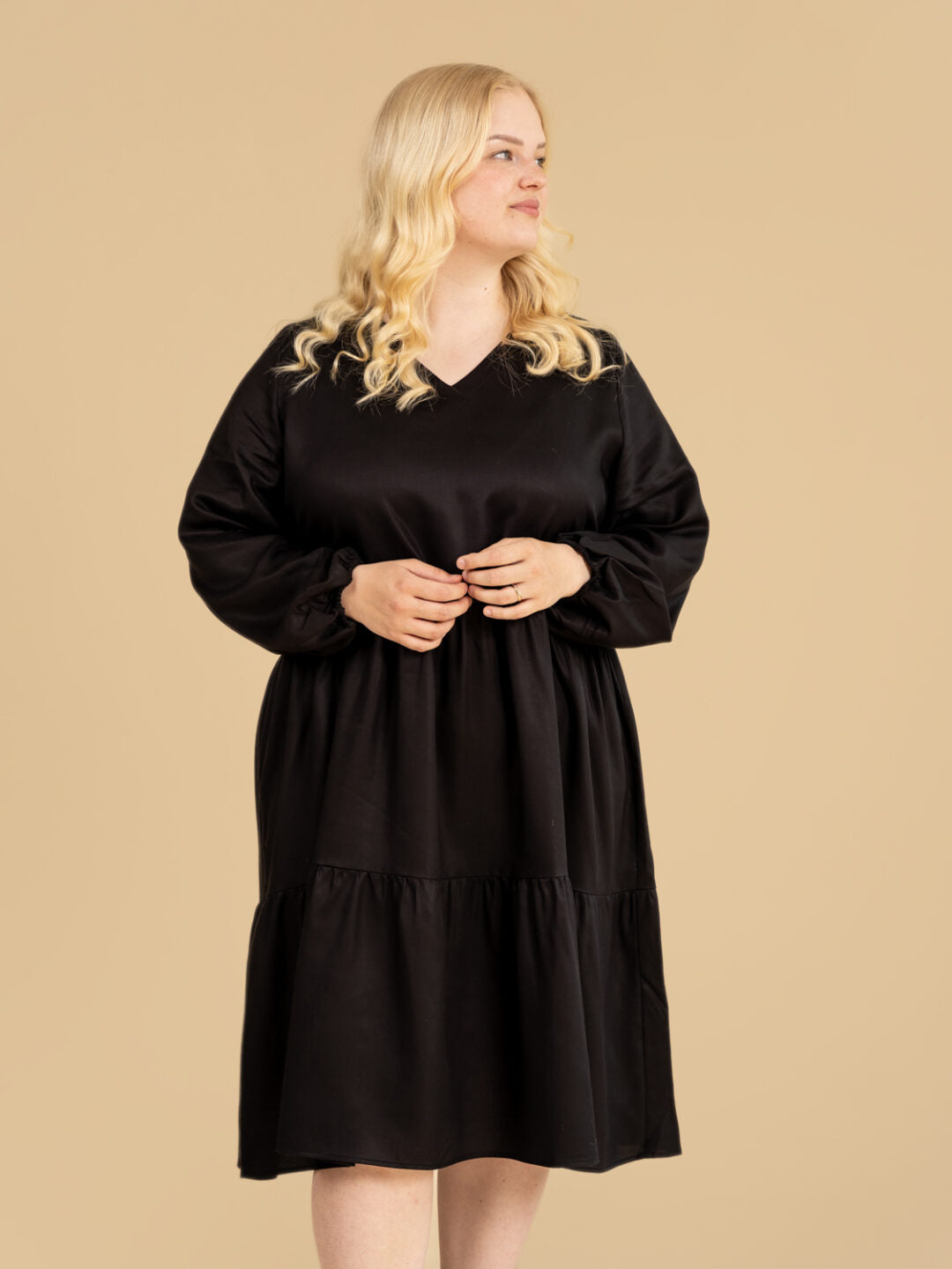 Black fabric dress
